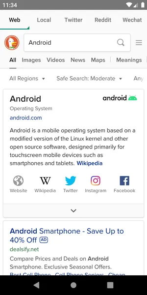 Setter  A multipurpose search app for Android